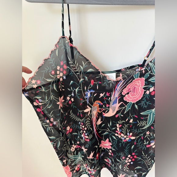 NWT Natori 3pc pajama set robe camisole pants luxurious floral XL Neiman Marcus - Picture 7 of 13